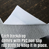 Aperturee - Aperturee Dark Wood Black Retro Fabric Floor Backdrop For Photo